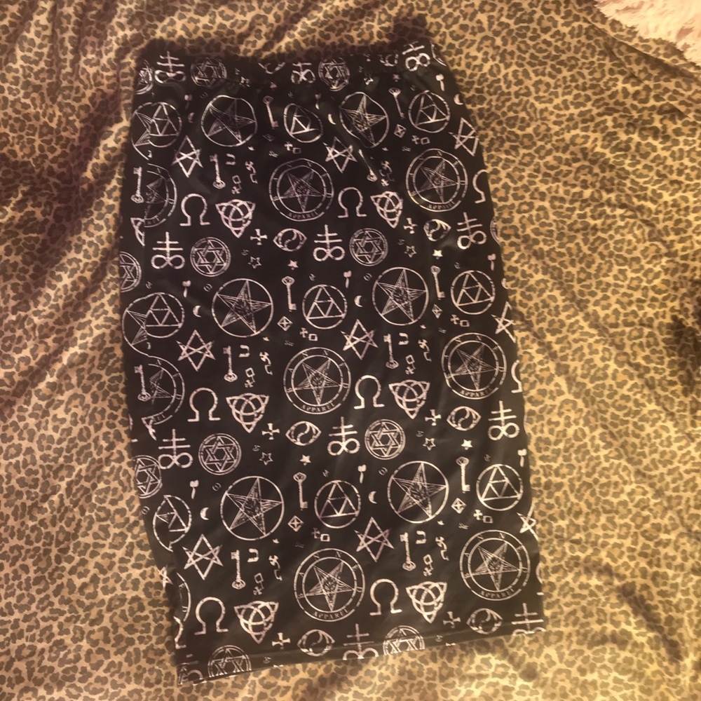 Banned Apparel UK Pentagram Pencil Skirt Medium